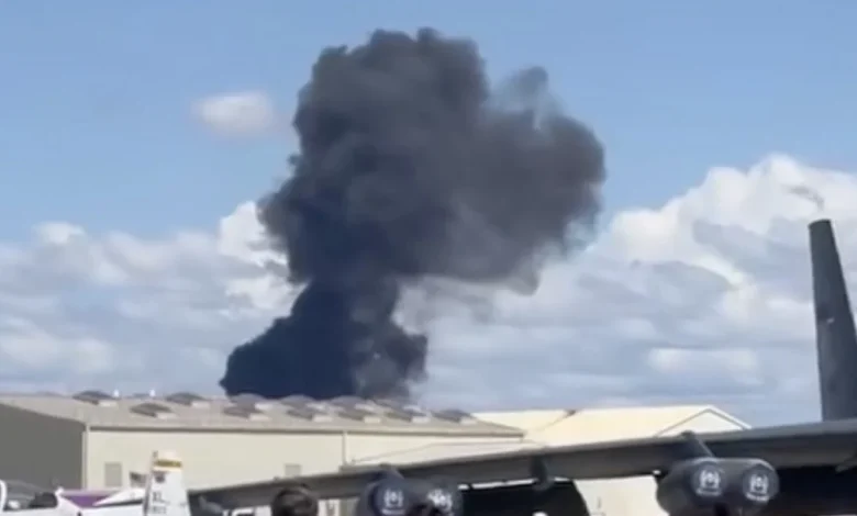 Midair jet collision forces lockdown at Idaho Air Force base show