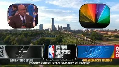 Mike Tirico leads Spurs-Thunder Game 7 open into 'Roundball Rock' for NBC