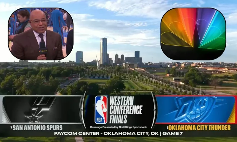 Mike Tirico leads Spurs-Thunder Game 7 open into 'Roundball Rock' for NBC
