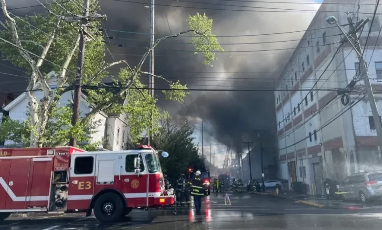 Multiple fire departments fight heavy Belleville fire. Gym destroyed