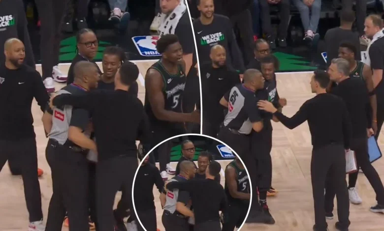 NBA ref has to be restrained as Timberwolves coach Chris Finch calls out ‘unprofessional behavior’ in tense moment