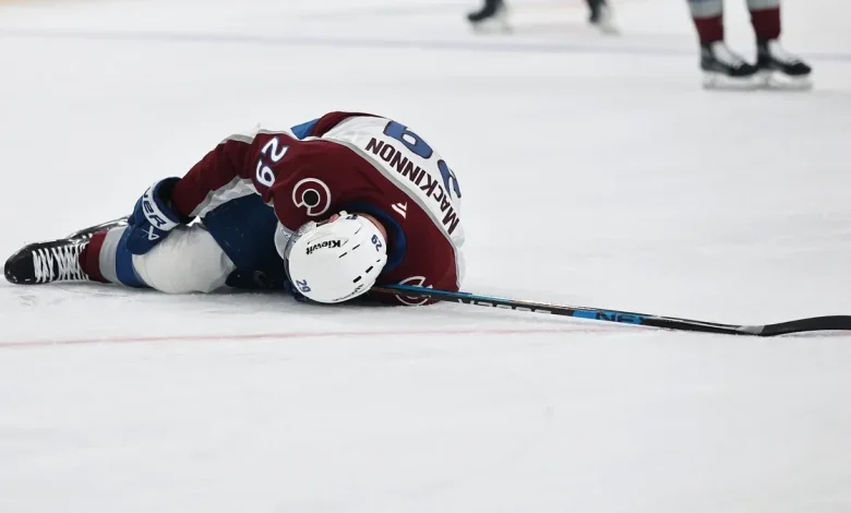 Nathan MacKinnon injury update: Latest after Avs star leaves Game 3