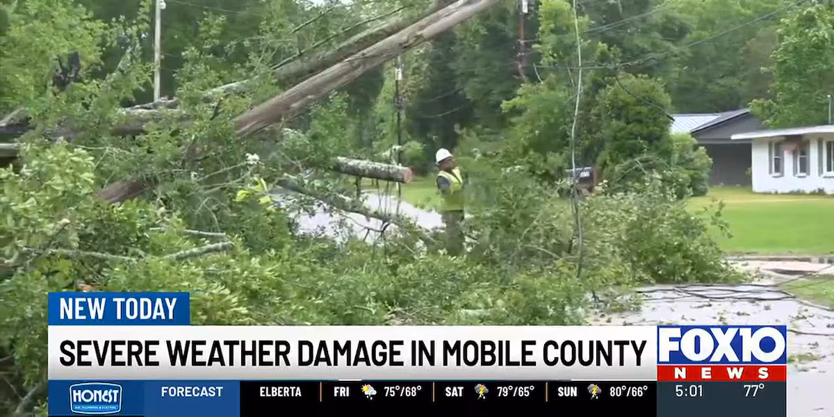National Weather Service investigating possible tornado in west Mobile County