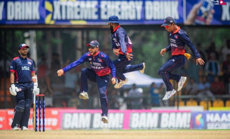 Nepal set 196-run target by USA in crucial League 2 clash