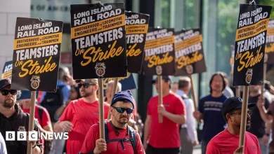 New York commuters face rush-hour chaos in first major rail strike in 30 years