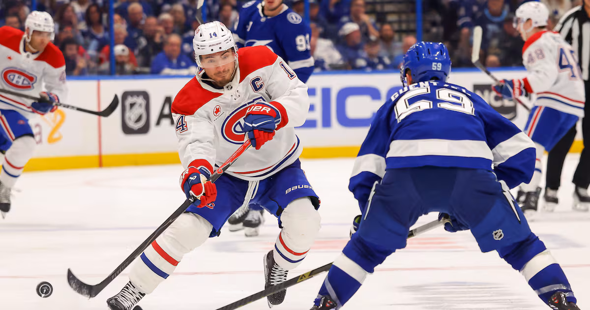 Nick Suzuki’s late goal has Habs on top over Lightning after first period in Game 7
