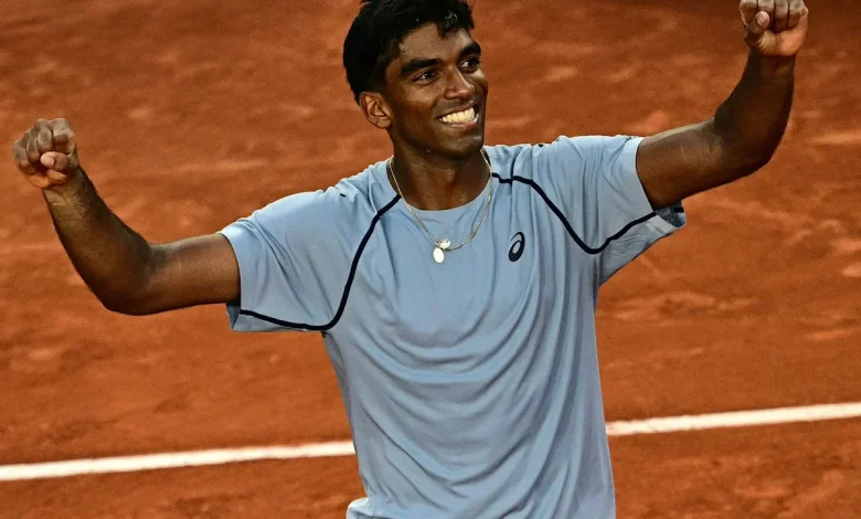 No. 7 Taylor Fritz stunned in first round by unseeded fellow American Nishesh Basavareddy in French Open debut