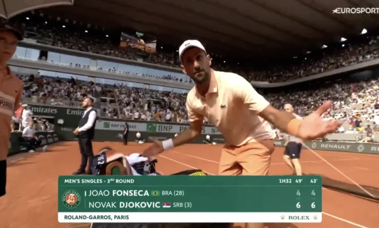 Novak Djokovic scolds cameraman during shocking loss