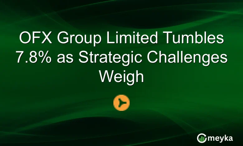 OFX Group Limited Tumbles 7.8% as Strategic Challenges Weigh