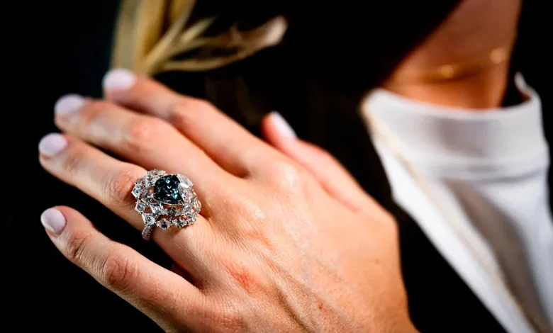 'Ocean Dream' blue-green diamond sells for more than $17 million at Christie's auction in Geneva