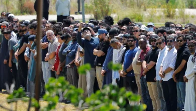 Over 2,000 gather in San Diego to mourn three men killed in mosque attack | Gun Violence News