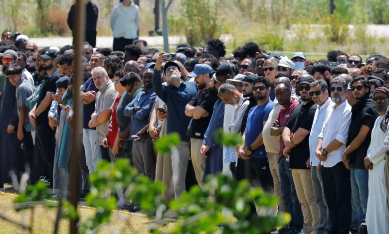 Over 2,000 gather in San Diego to mourn three men killed in mosque attack | Gun Violence News