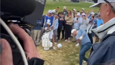 PGA Championship: Wyndham Clark nearly takes someone's head off ... and it wasn't his fault