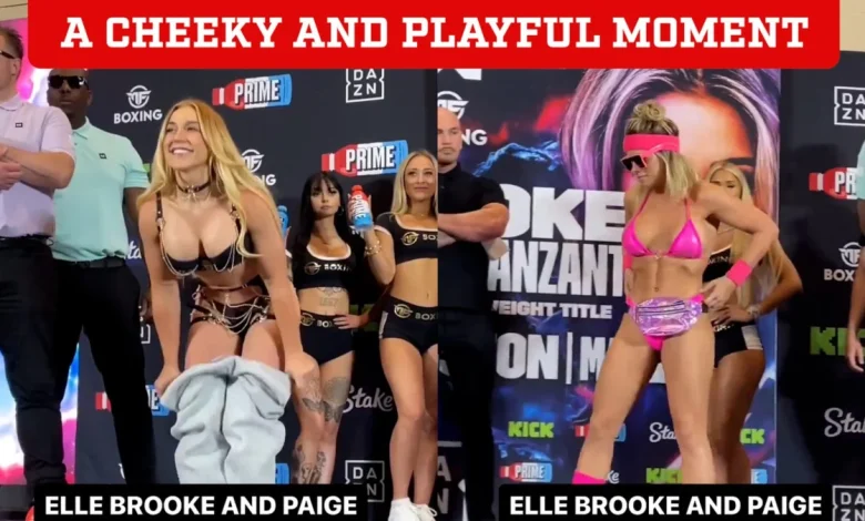 Paige VanZant, Elle Brooke share cheeky face off at MF & DAZN