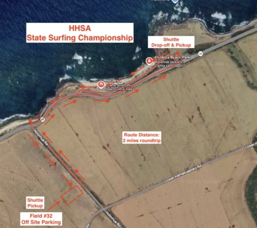 Parking restricted as HHSAA state championships come to Hookipa