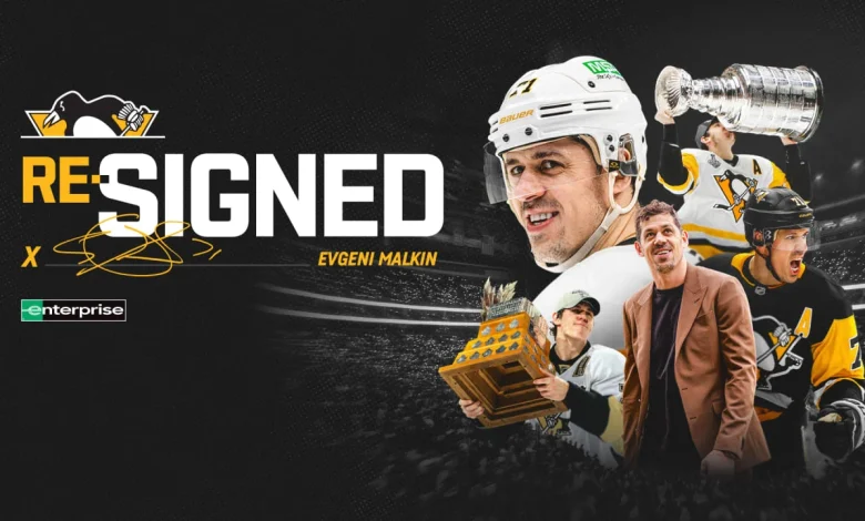 Penguins Re-Sign Forward Evgeni Malkin to a One-Year Contract
