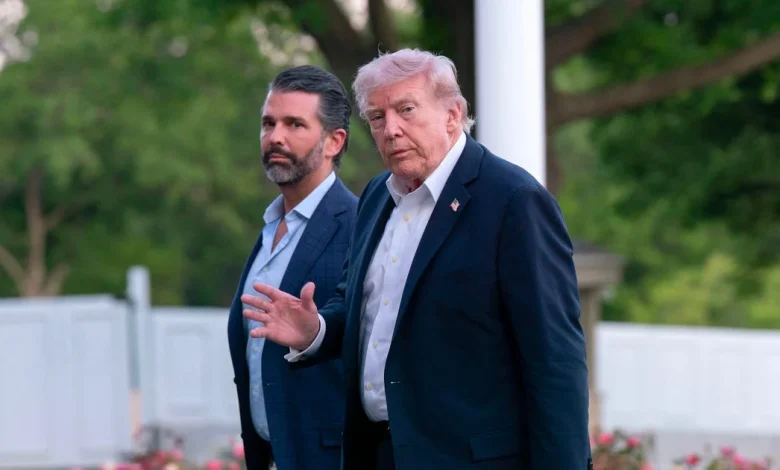President Trump won't attend son Donald Trump Jr.'s wedding, citing responsibilities in Washington