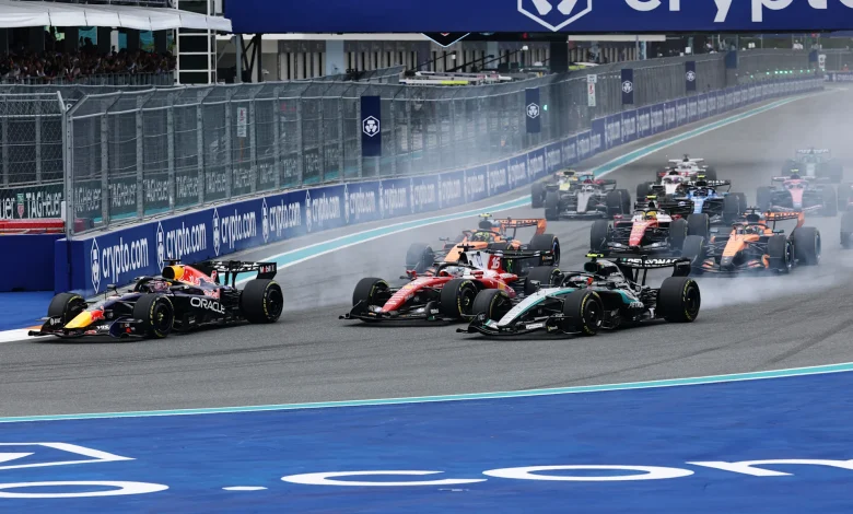 RACE START: Watch as Charles Leclerc seizes the lead in Miami while Max Verstappen spins