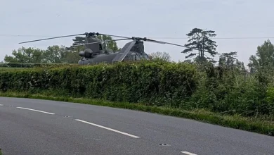 RAF explains why Chinook had to land in field near busy road
