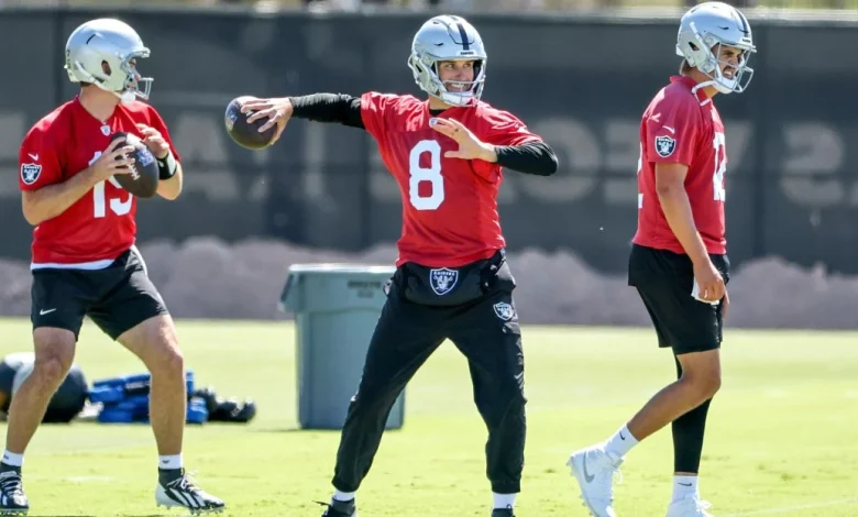 Raiders OTAs: Quarterbacks put in work in front of GOAT