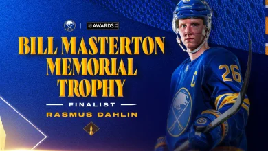 Rasmus Dahlin selected as finalist for Masterton Trophy