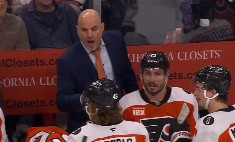 Rick Tocchet loses it and humiliates his star player in front of the crowd