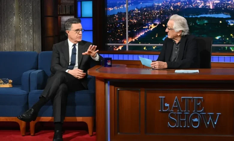 Robert De Niro Sends Off Stephen Colbert by Slamming Trump With Epstein Jab