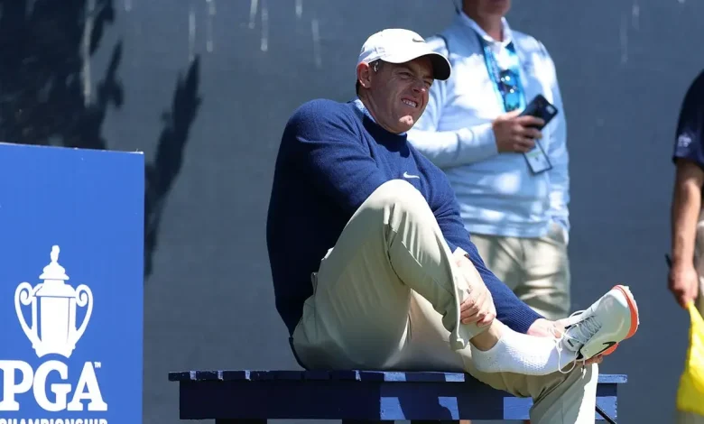 Rory McIlroy cuts PGA Championship practice round short after ripping toenail off amid nasty blister issues