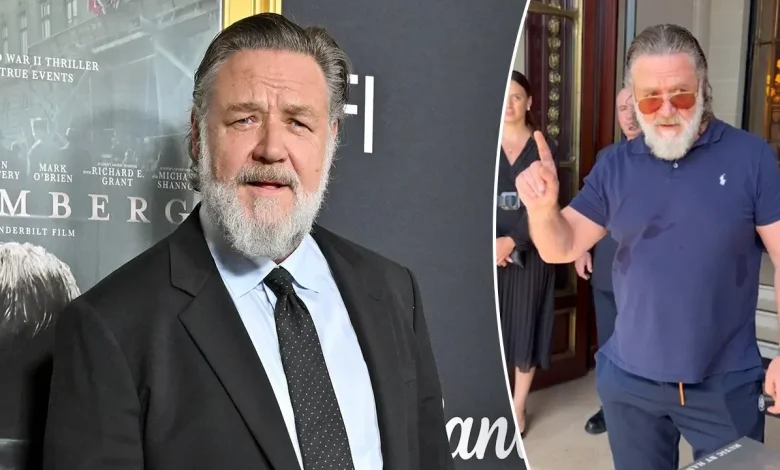 Russell Crowe's blunt warning to autograph seekers outside Paris hotel sparks heated online debate