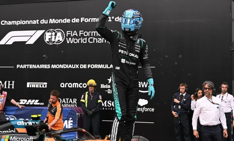 Russell storms to pole position ahead of Mercedes teammate Antonelli at Canadian GP