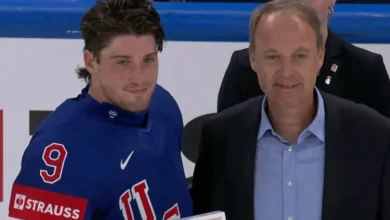 Ryan Leonard scores game-winning shootout goal for Team USA against Germany, named Player of the Game