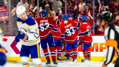 Sabres 1 – Canadien 2 (2e période) | Dobeš arrête un tir de Josh Doan