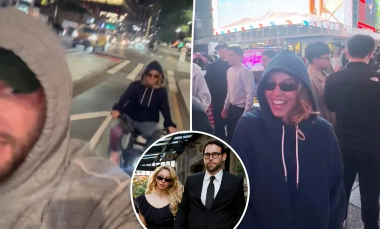 Scooter Braun takes Sydney Sweeney to Times Square in undercover date night