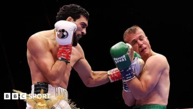 Sheeraz vs Begic: Hamzah Sheeraz wins super-middleweight title with knockout win