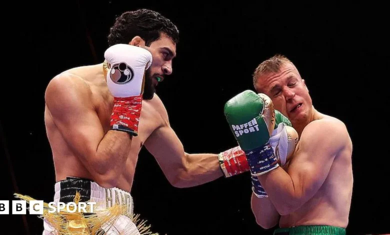 Sheeraz vs Begic: Hamzah Sheeraz wins super-middleweight title with knockout win
