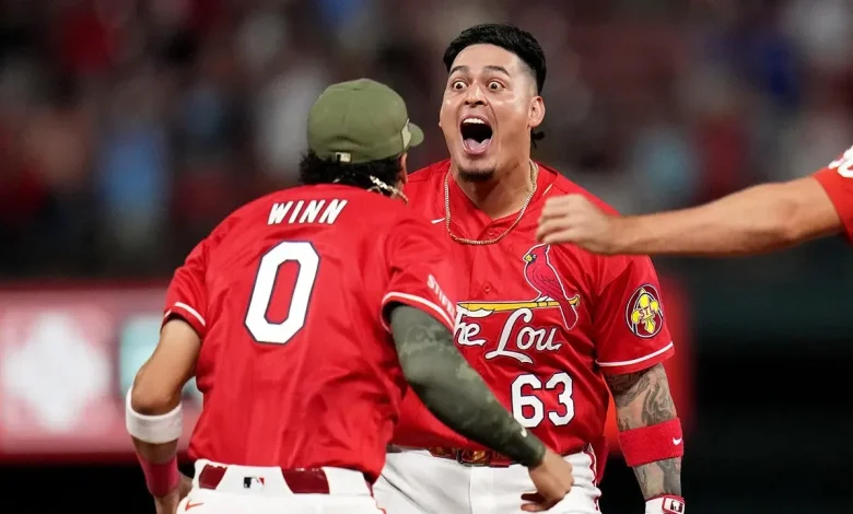 Shirtless Cardinals fans take over empty section in electric scene during walk-off win over the Royals
