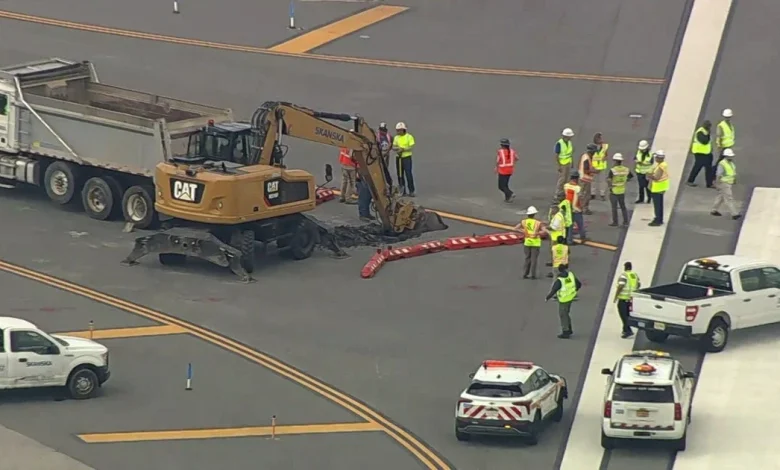 Sinkhole at LaGuardia Airport forces runway to shut down