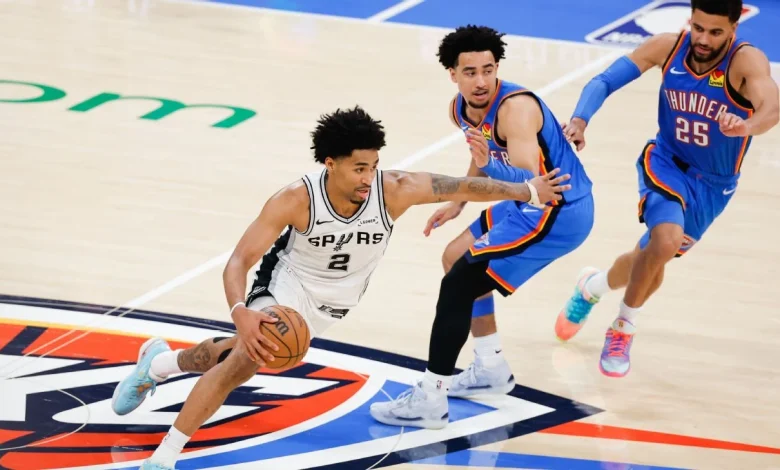 Spurs' Dylan Harper (hamstring) exits Game 2 loss, set for MRI