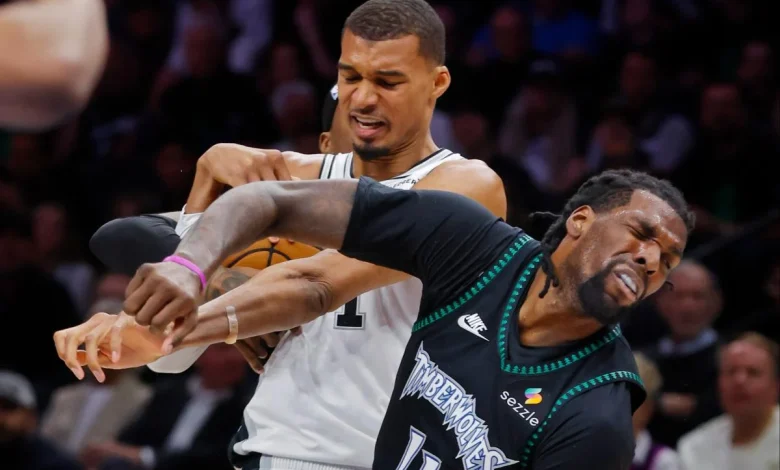 Spurs' Victor Wembanyama ejected after elbowing Timberwolves player