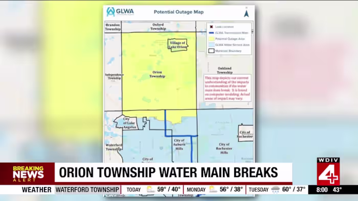 State of Emergency declared in Auburn Hills due to significant water main break
