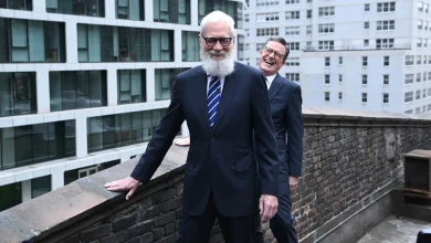 Stephen Colbert, David Letterman Toss CBS Property Off the Roof