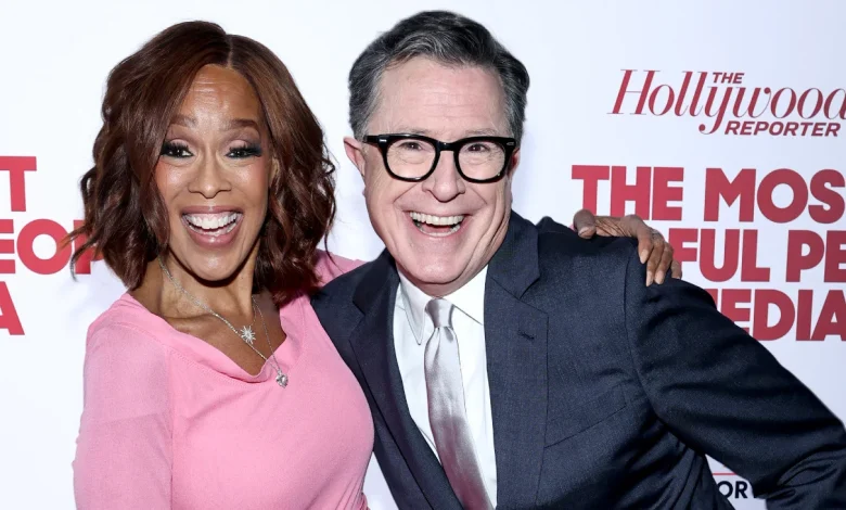 Stephen Colbert, Gayle King, Billy Eichner at THR NY Media Power Party