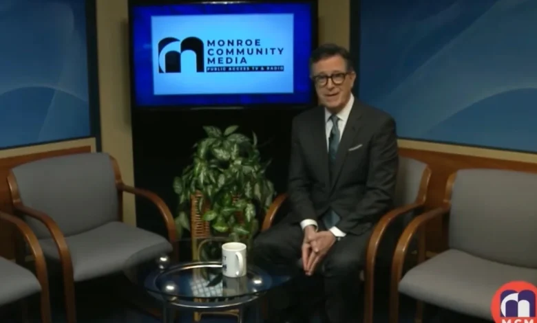 Stephen Colbert Makes Quick Return to Late-Night TV in Monroe, Michigan