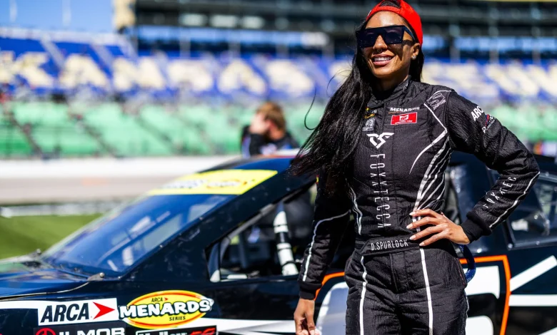 Stock car racer Dystany Spurlock is on track to make NASCAR history