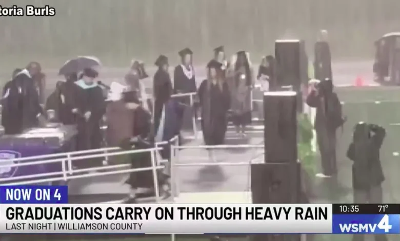 Students Forced to Sit in Downpour to Receive Diplomas