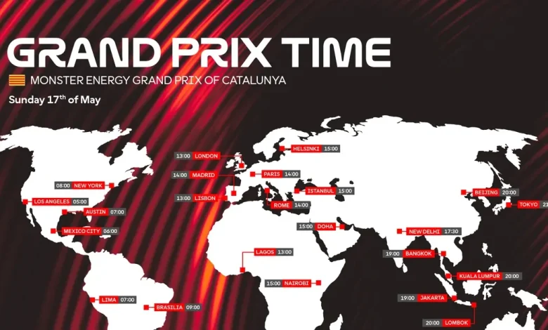 TIME SCHEDULE: Monster Energy Grand Prix of Catalunya
