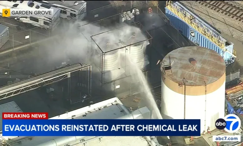 Tank spews toxic chemicals in Garden Grove prompting evacuation orders