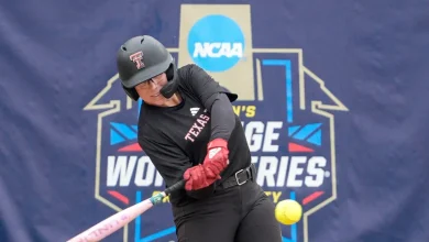 Texas Tech softball star Mia Williams hit by pitch, this time in WCWS