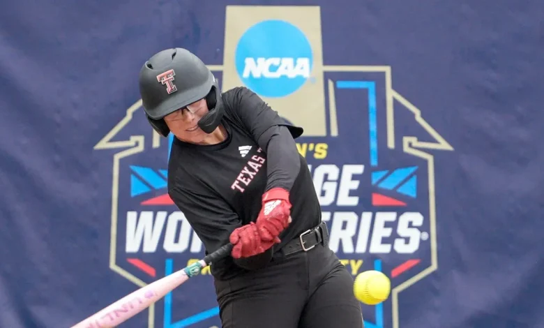 Texas Tech softball star Mia Williams hit by pitch, this time in WCWS