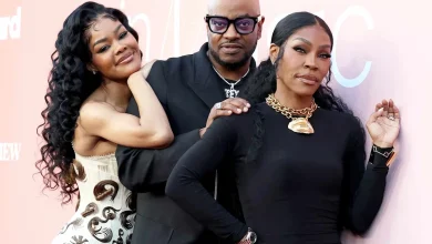 Teyana Taylor Poses with Her Parents on the Red Carpet Before Sharing Sweet Moment with Reporters